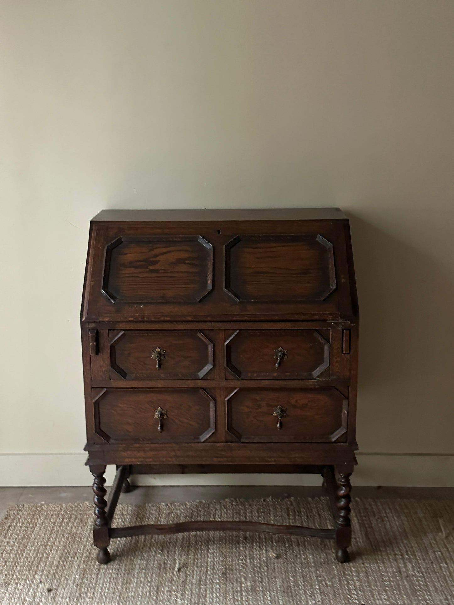 Barley twist secretary desk