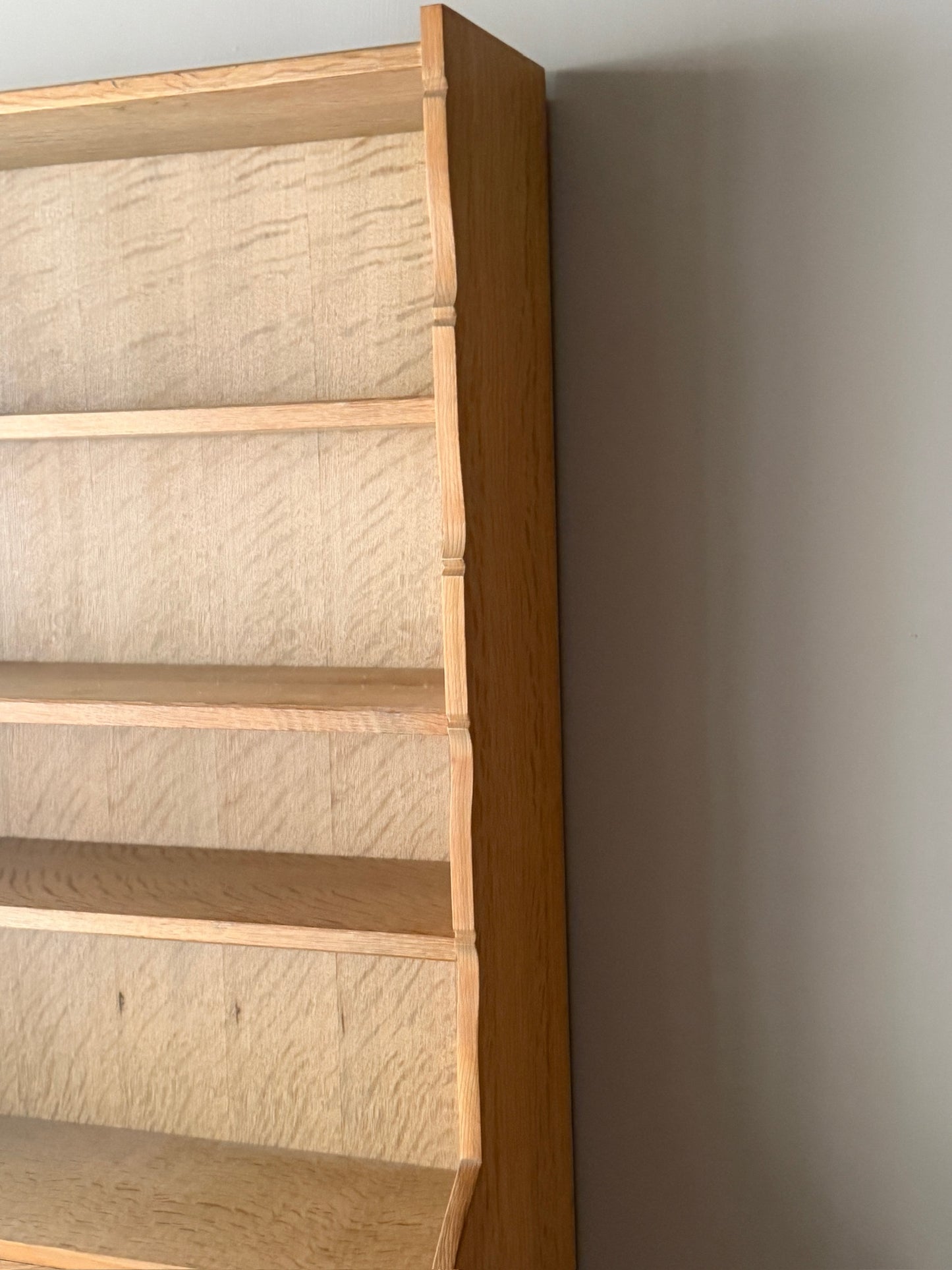 Danish oak secretary hutch