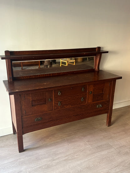 Arts and crafts oak sideboard