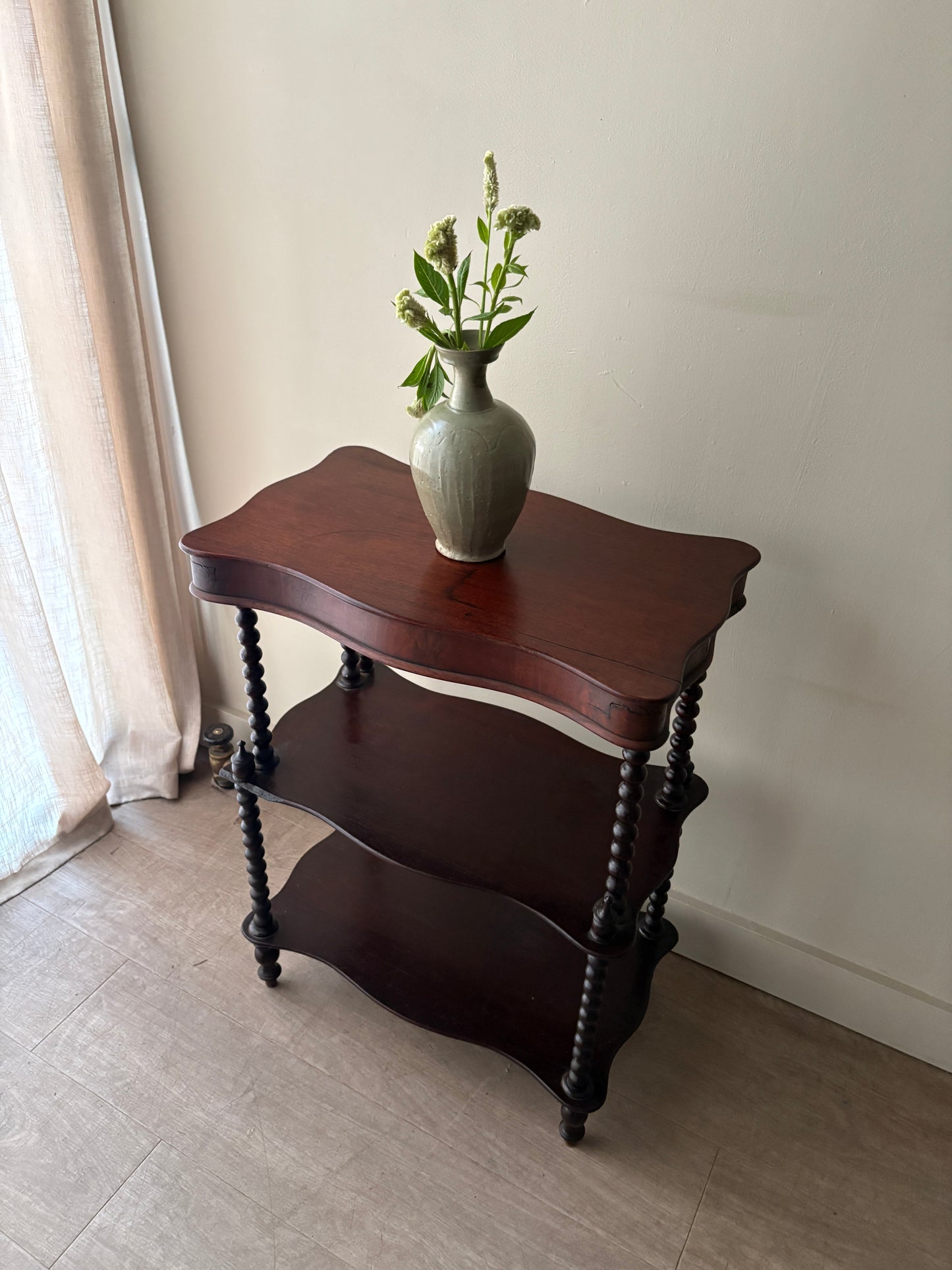 Victorian walnut tiered table