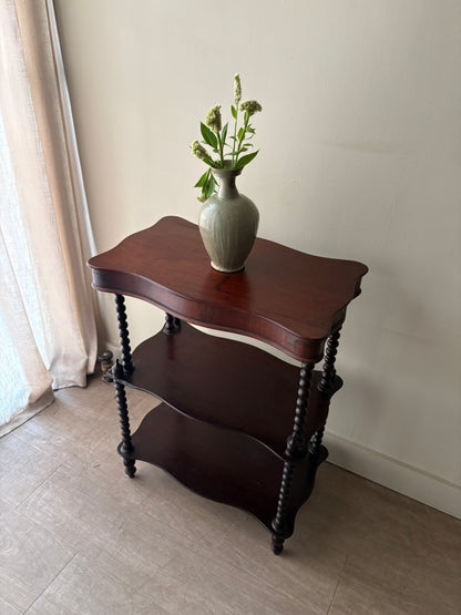 Victorian walnut tiered table