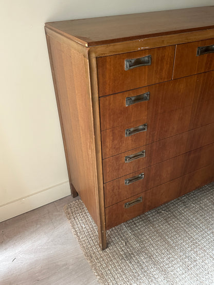 Walnut 8 drawer tallboy