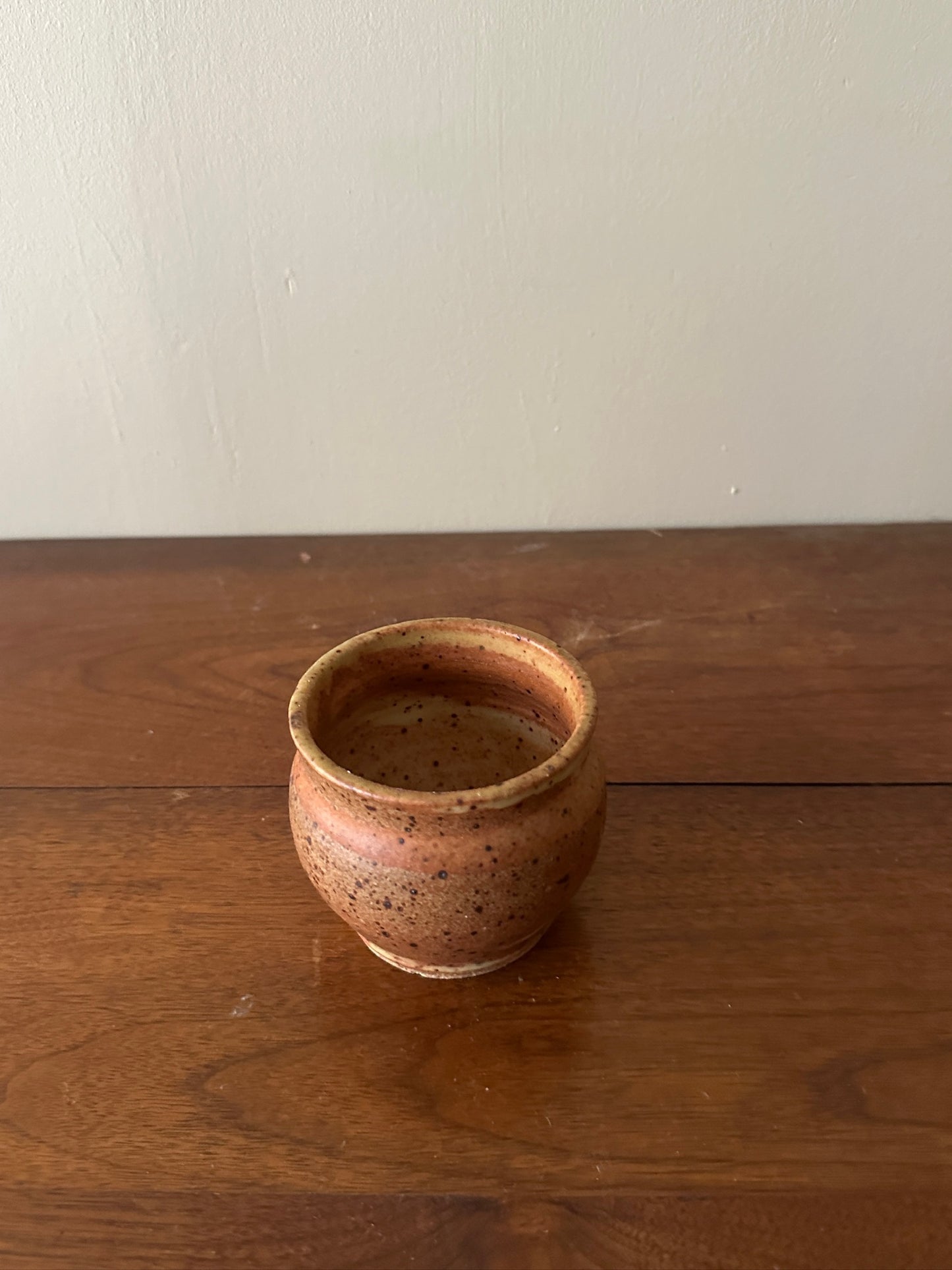Matte speckled brown ceramic bowl/cup