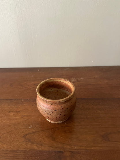 Matte speckled brown ceramic bowl/cup