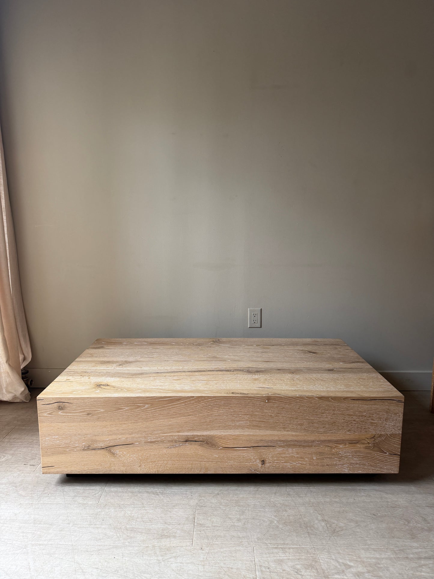 Arhaus oak coffee table