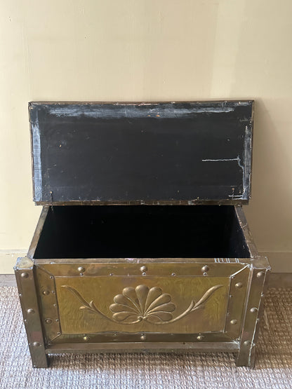 Brass hearth chest