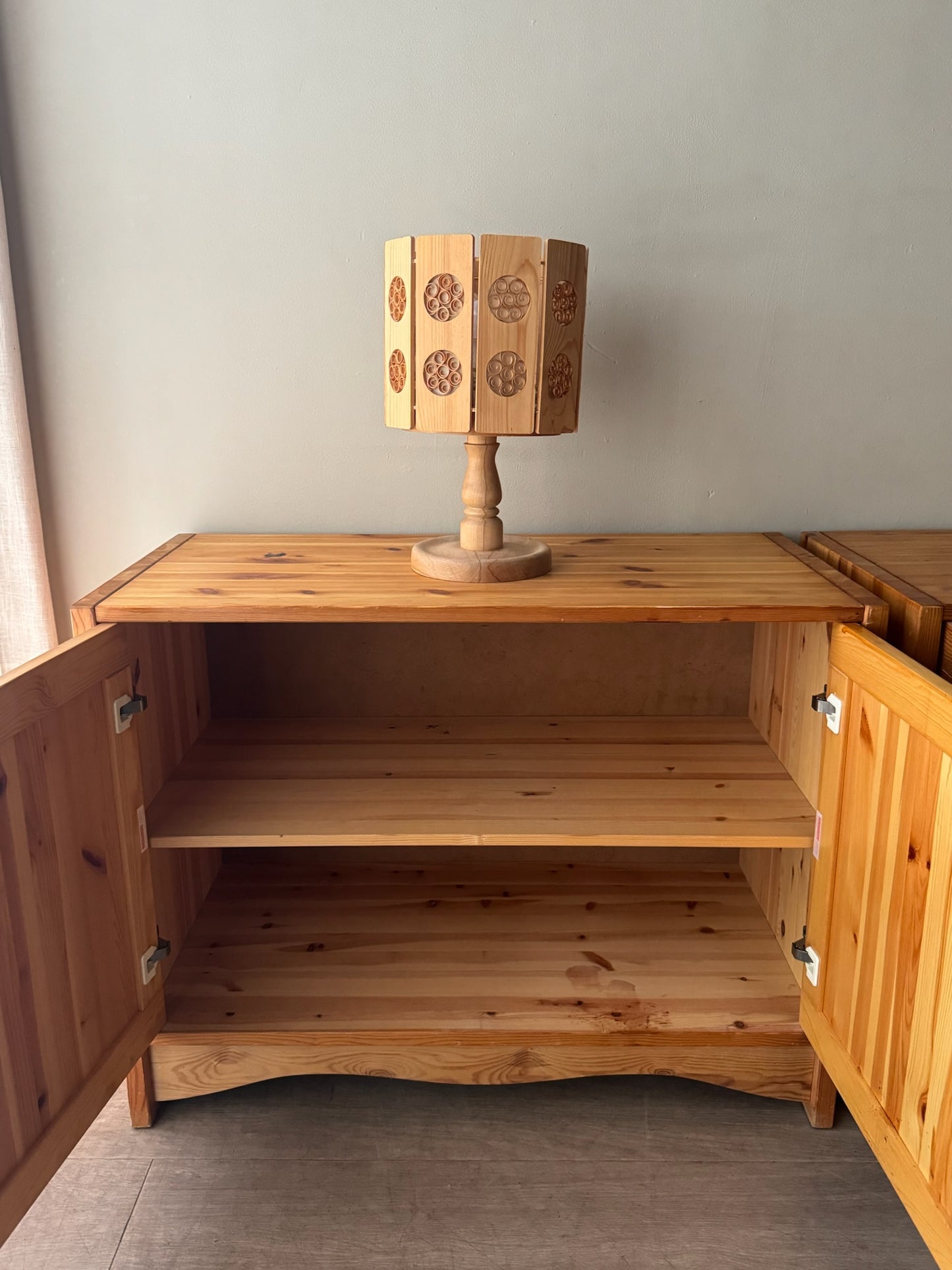 Domino Mobler Danish pine cabinets. Sold individually.