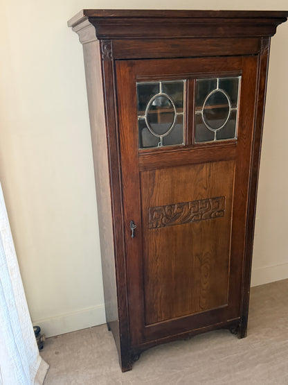 Art Nouveau oak cabinet