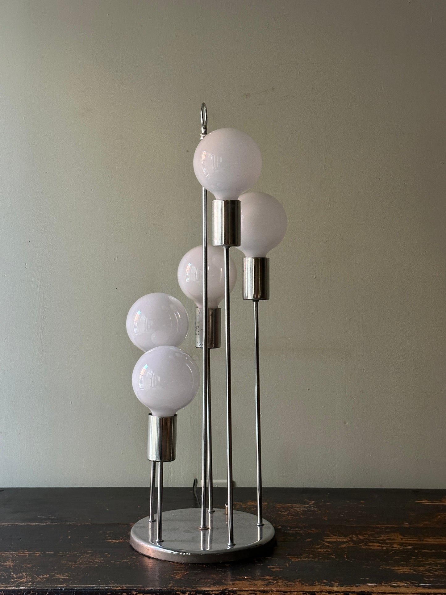 Chrome 5 bulb lamp