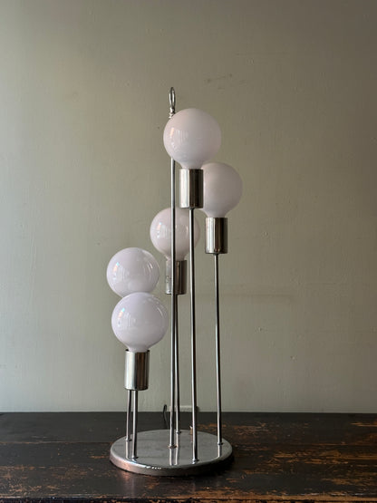 Chrome 5 bulb lamp