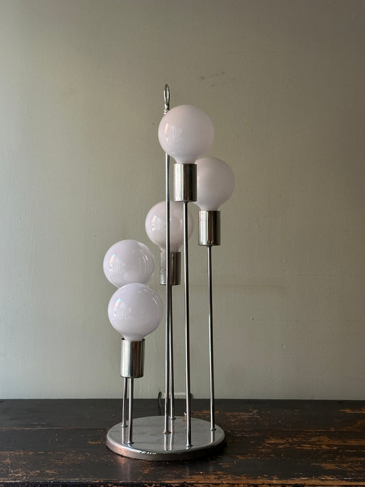 Chrome 5 bulb lamp