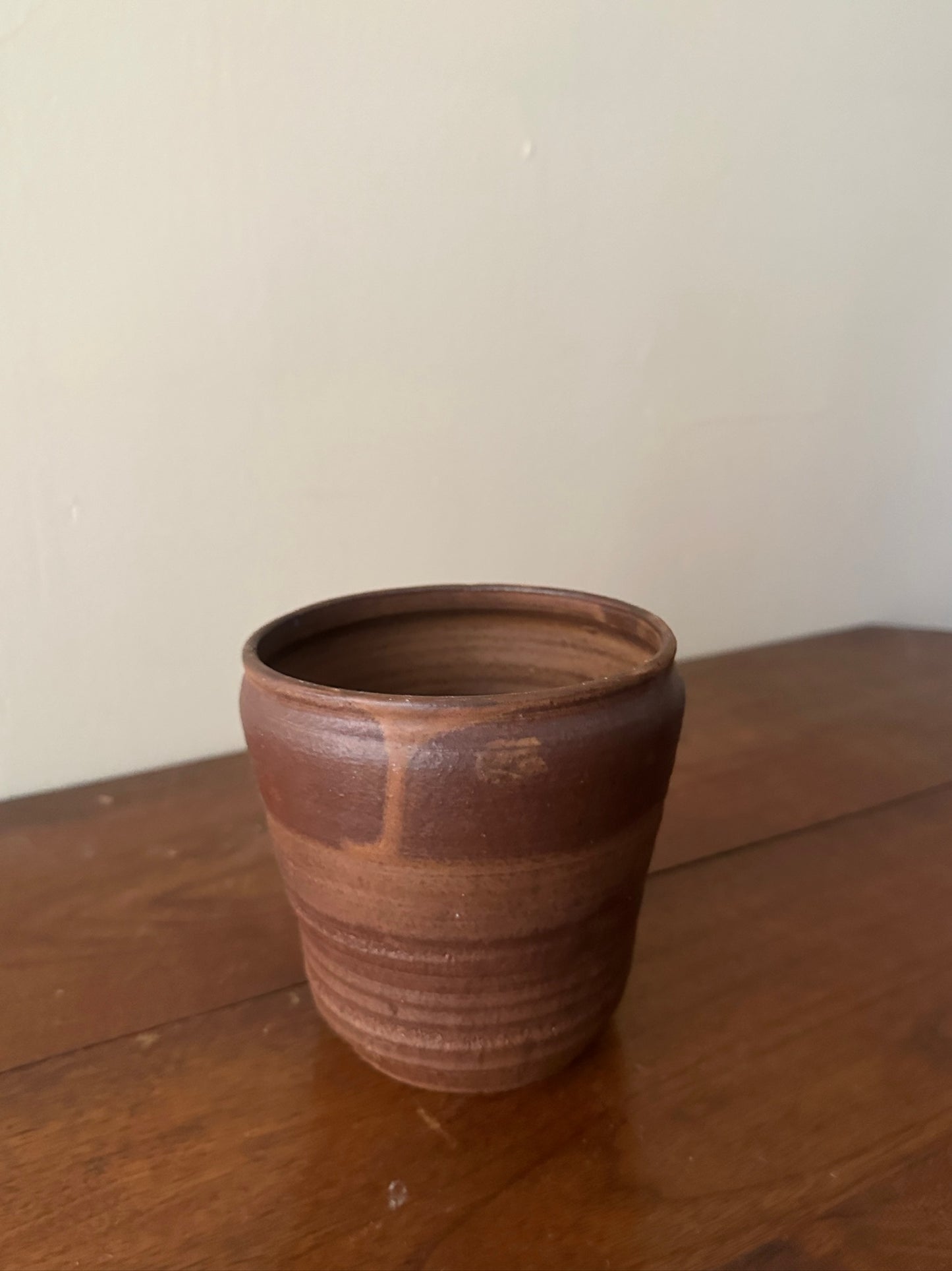 Brown ceramic jar