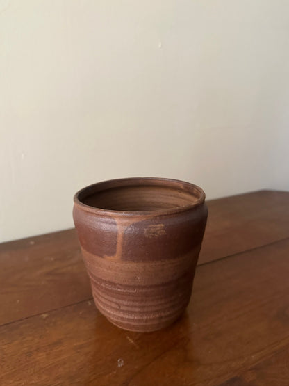 Brown ceramic jar