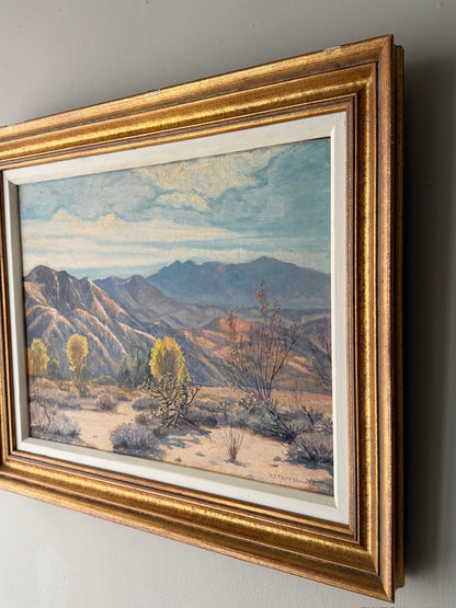 American desert landscape. William Tefft Schwarz 1887-1967. Signed.