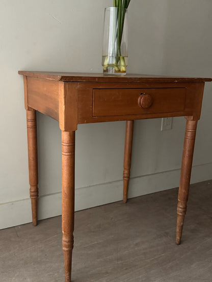 Sheraton poplar side table