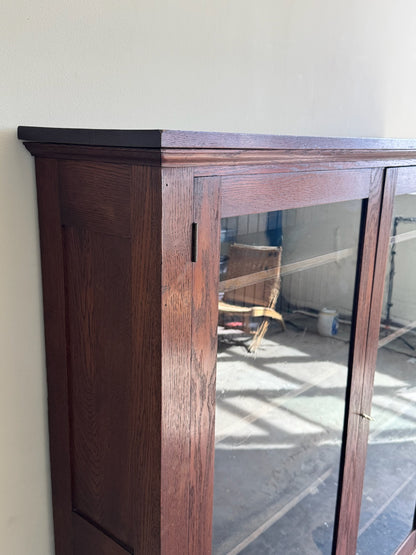 Oak display cabinet