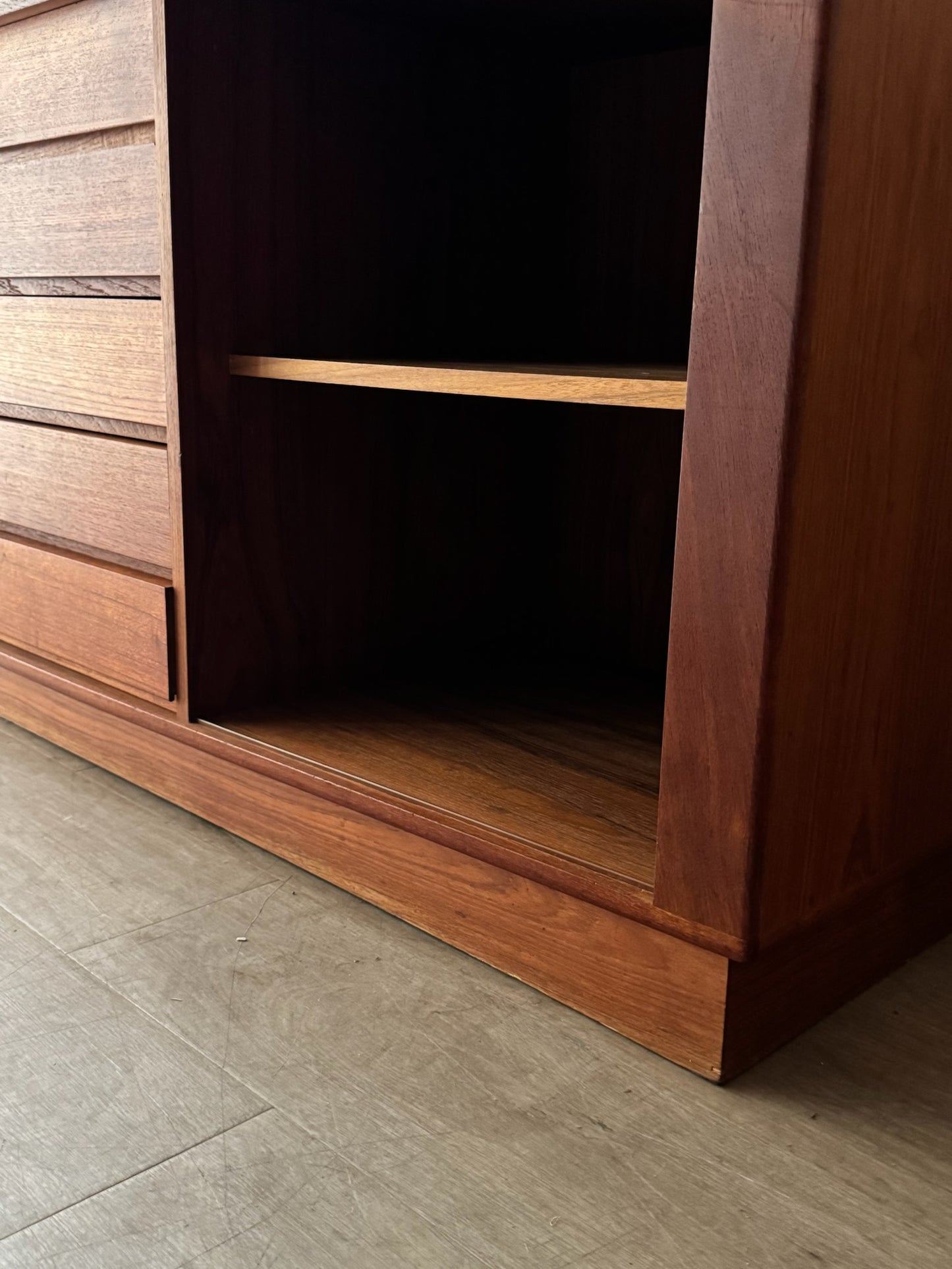 Danish teak credenza