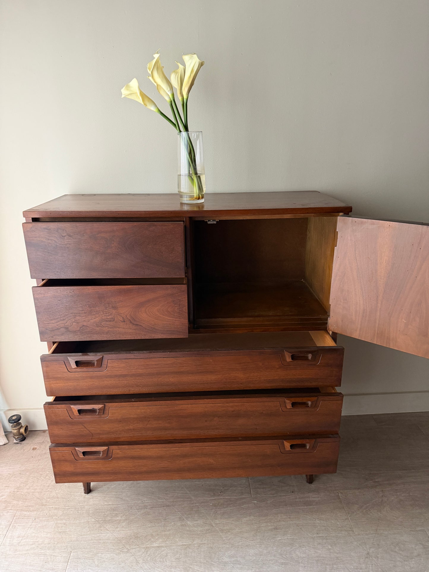 Walnut gentlemen’s dresser