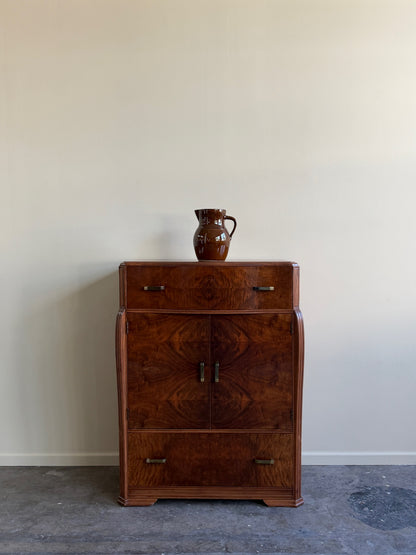 Deco walnut gentleman’s dresser
