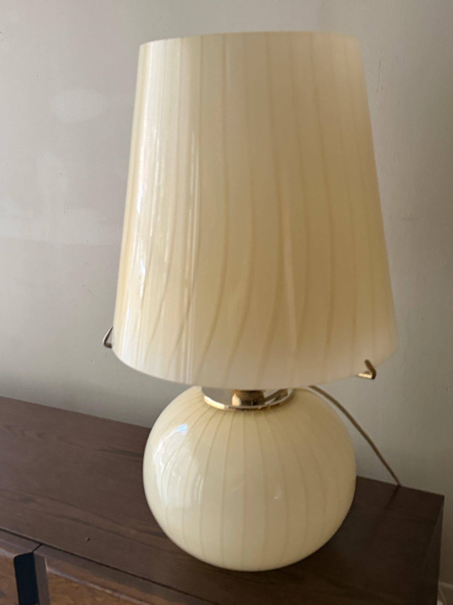 Italian glass two bulb lamp