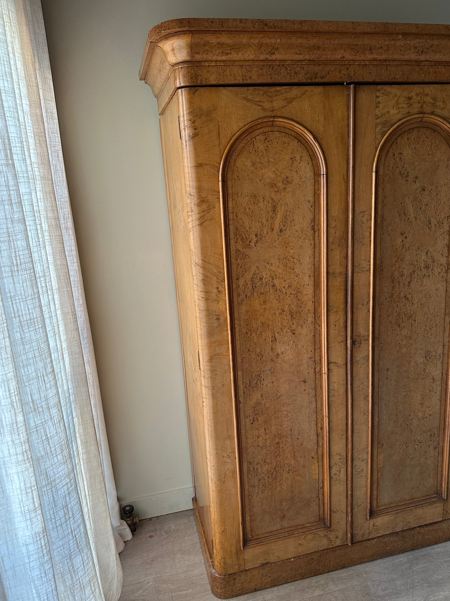 Walnut Burl Armoire