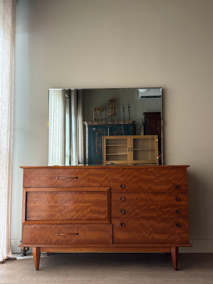 Walnut Dresser with Mirror