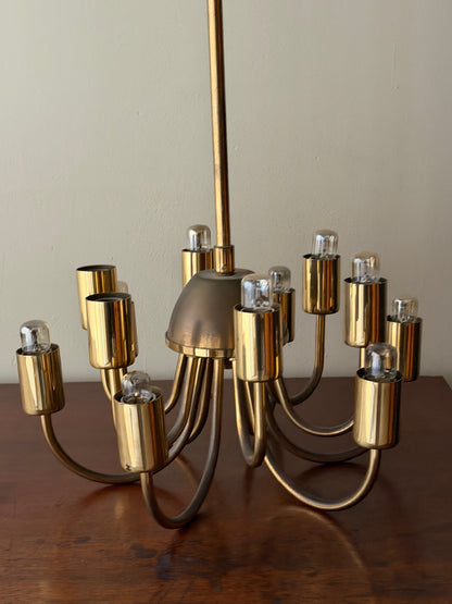 Hans Agne Jakobsson brass chandelier
