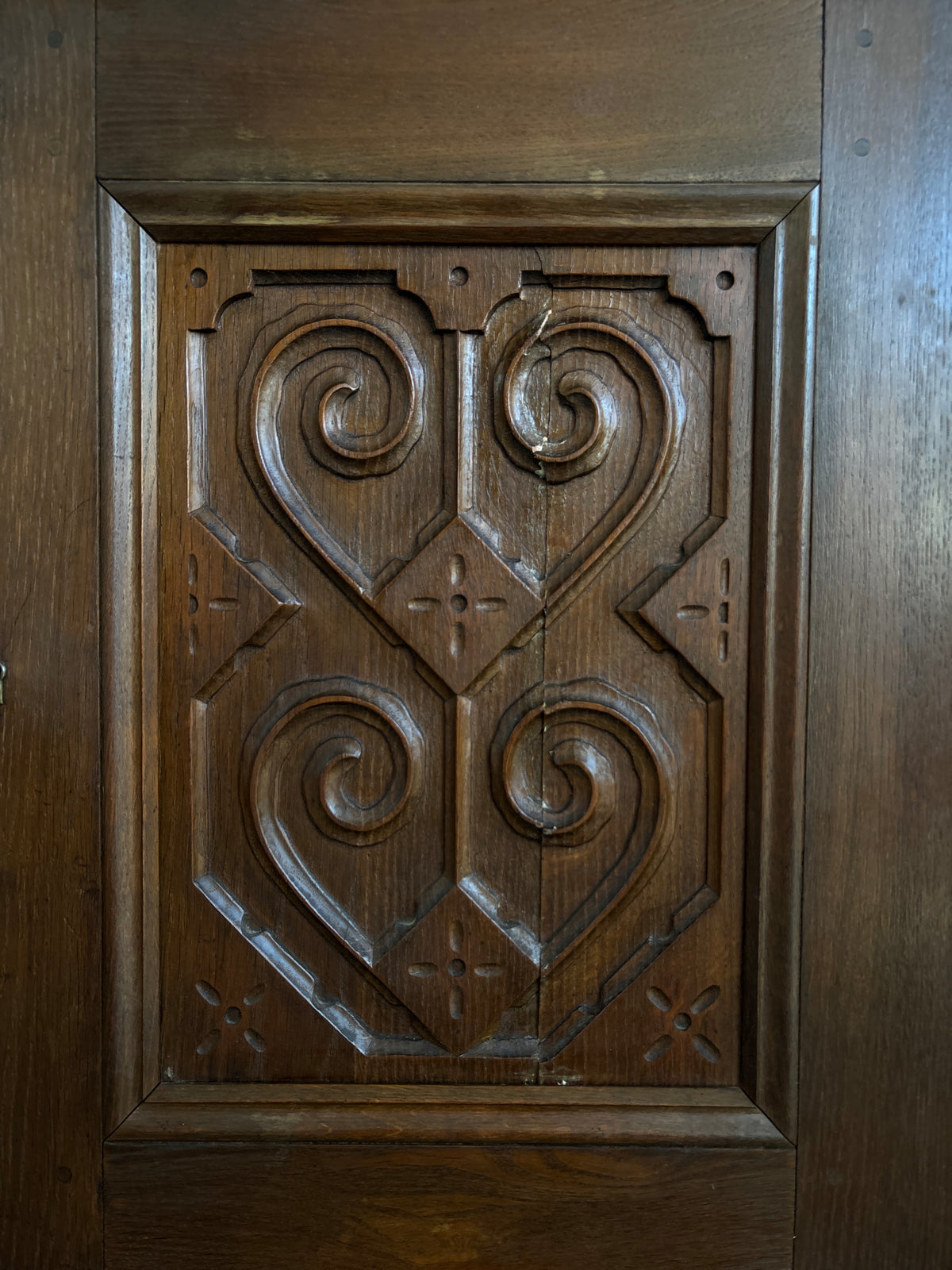Carved oak sideboard