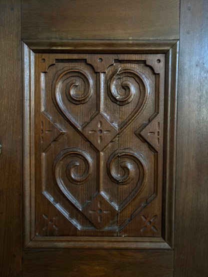 Carved oak sideboard