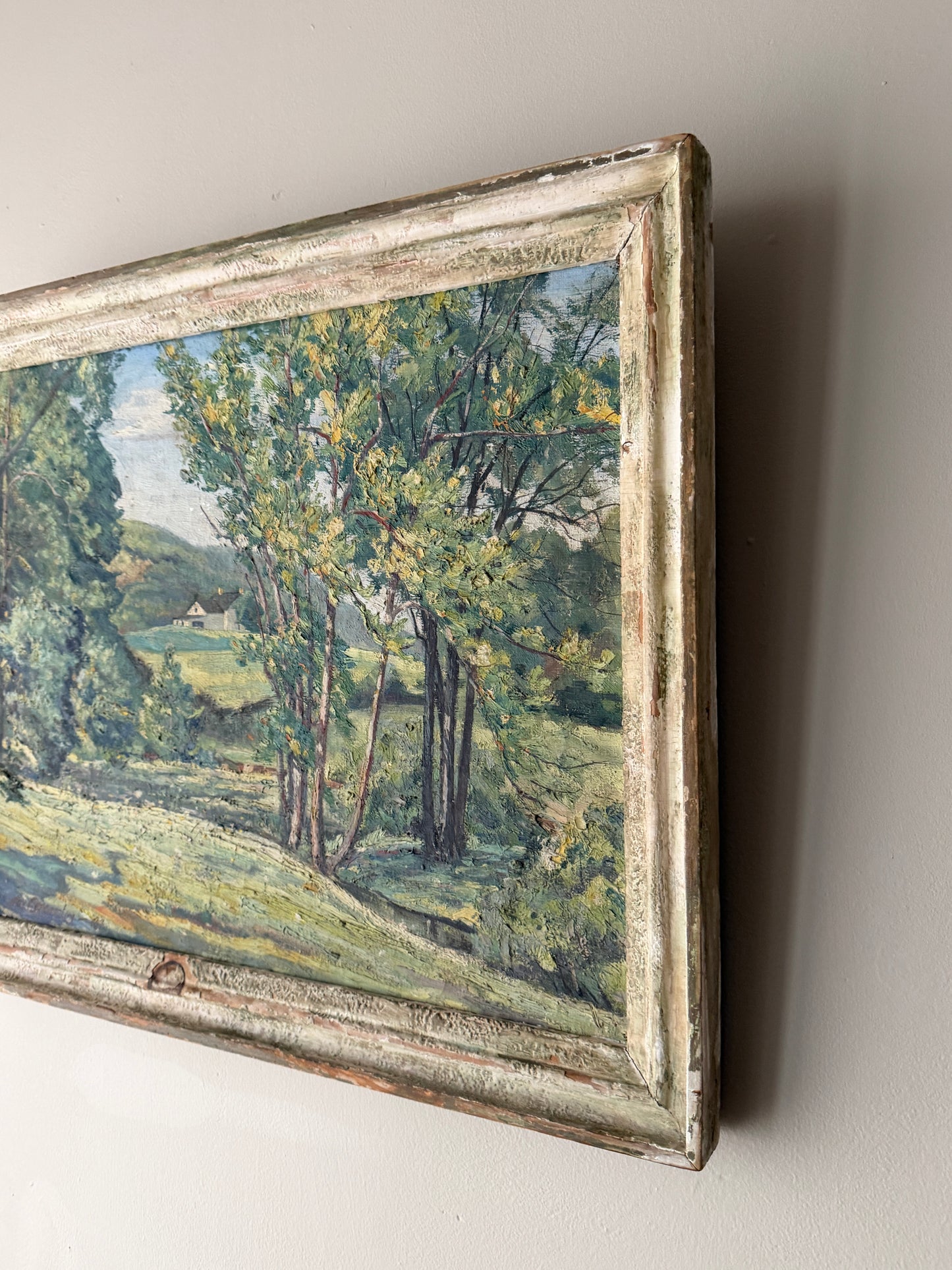 American impressionist landscape. Signed.
