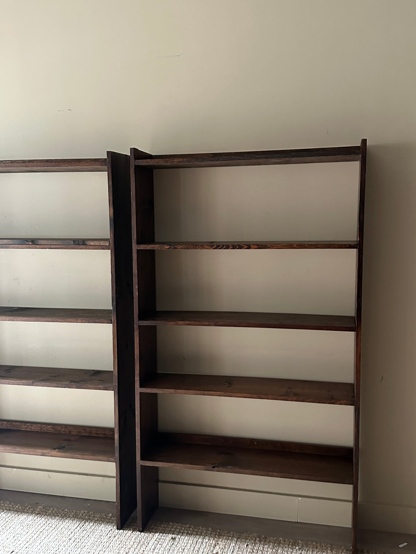 Pine shelves. Sold separately.