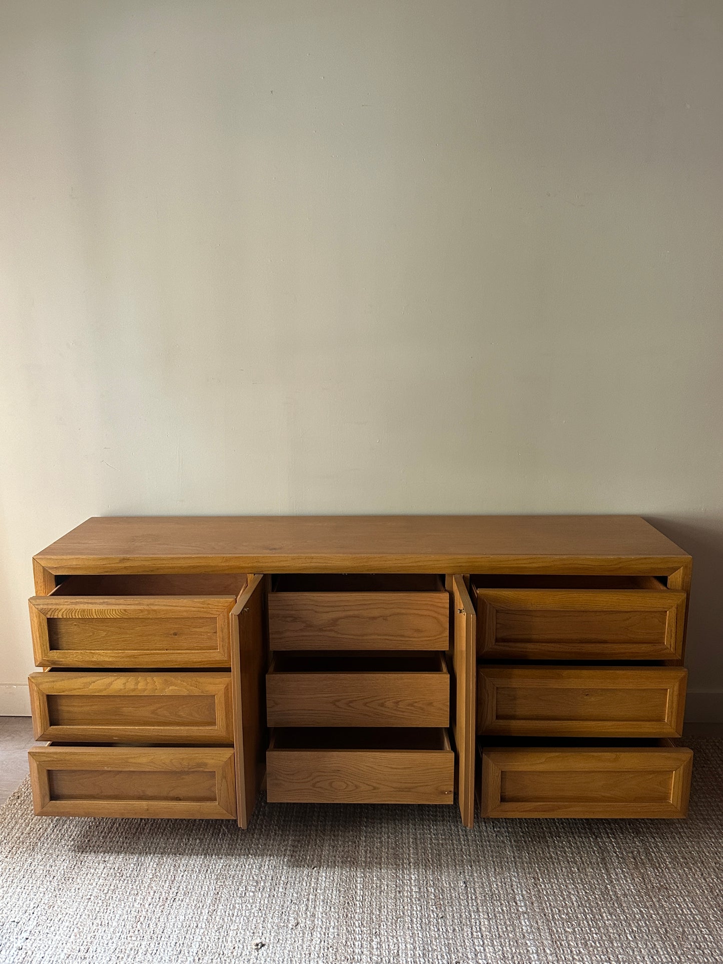 Blonde oak dresser