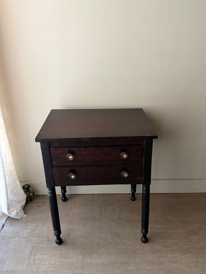 Pennsylvania Sheraton stained pine side table