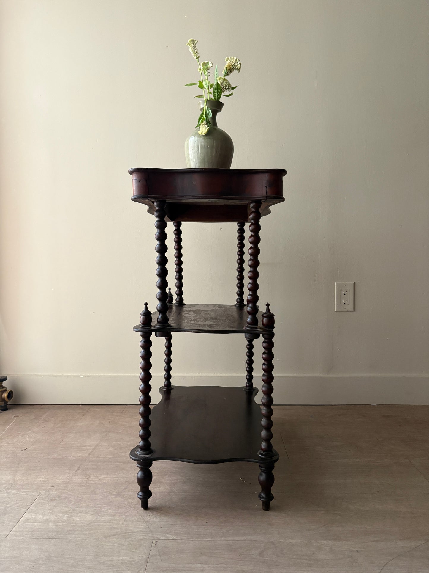 Victorian walnut tiered table