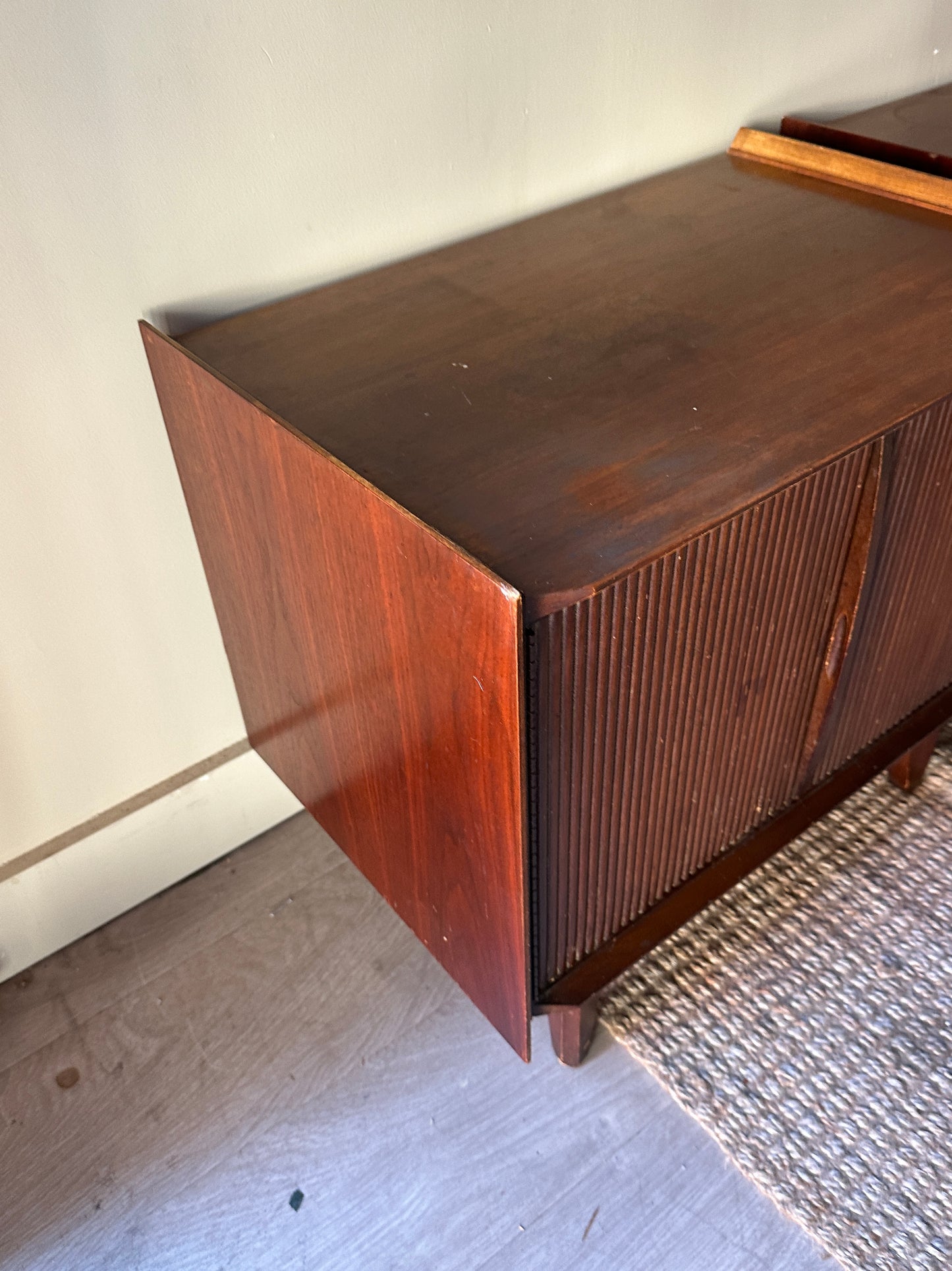 Walnut side tables. Sold individually.