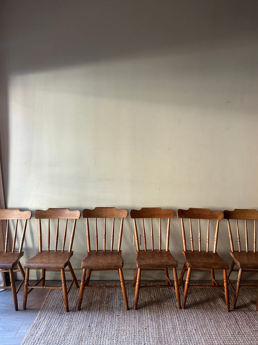 6 pine chairs (set of 2)