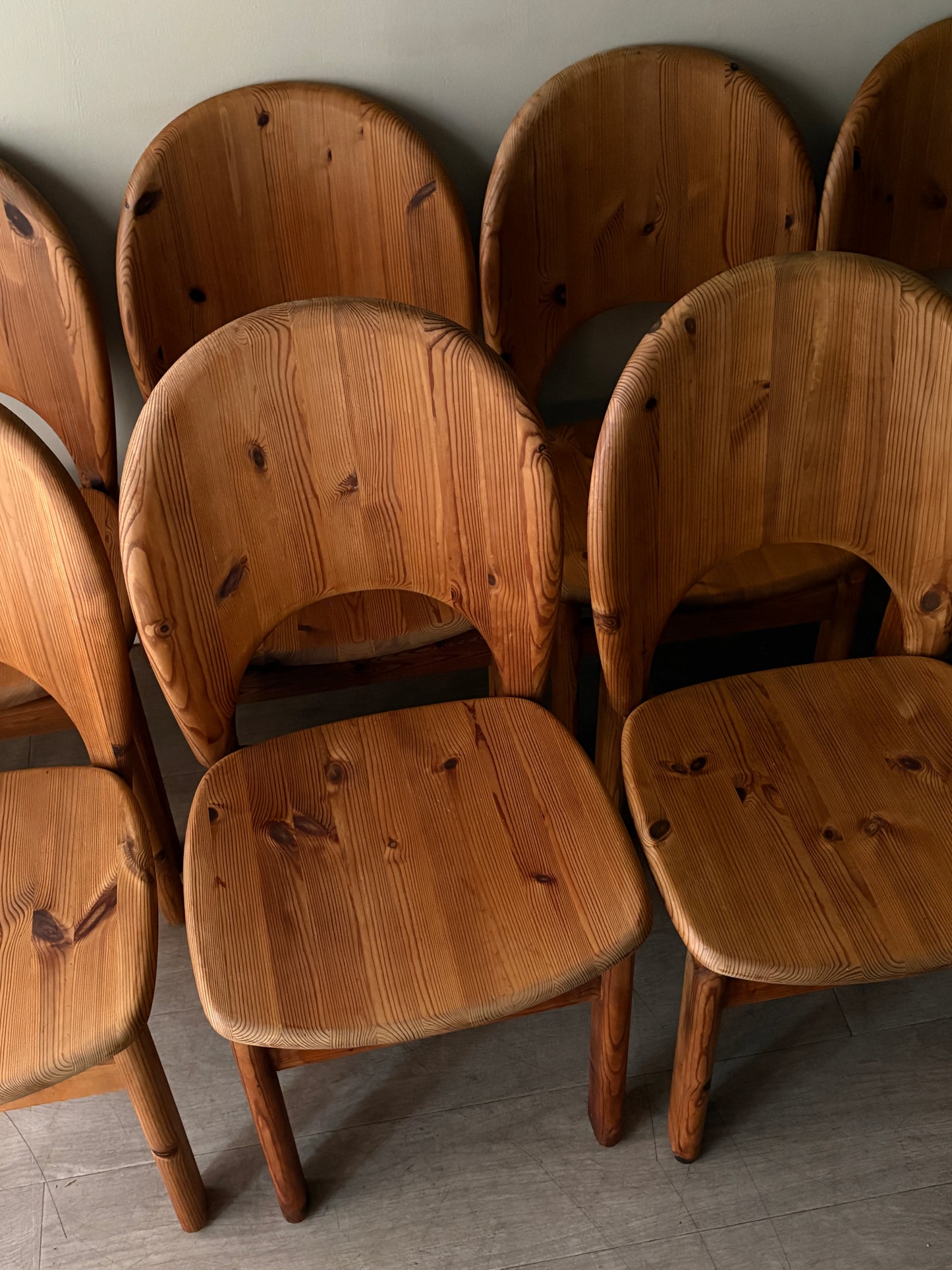 Niels Koefoed pine dining chairs. Sold in sets of 4.