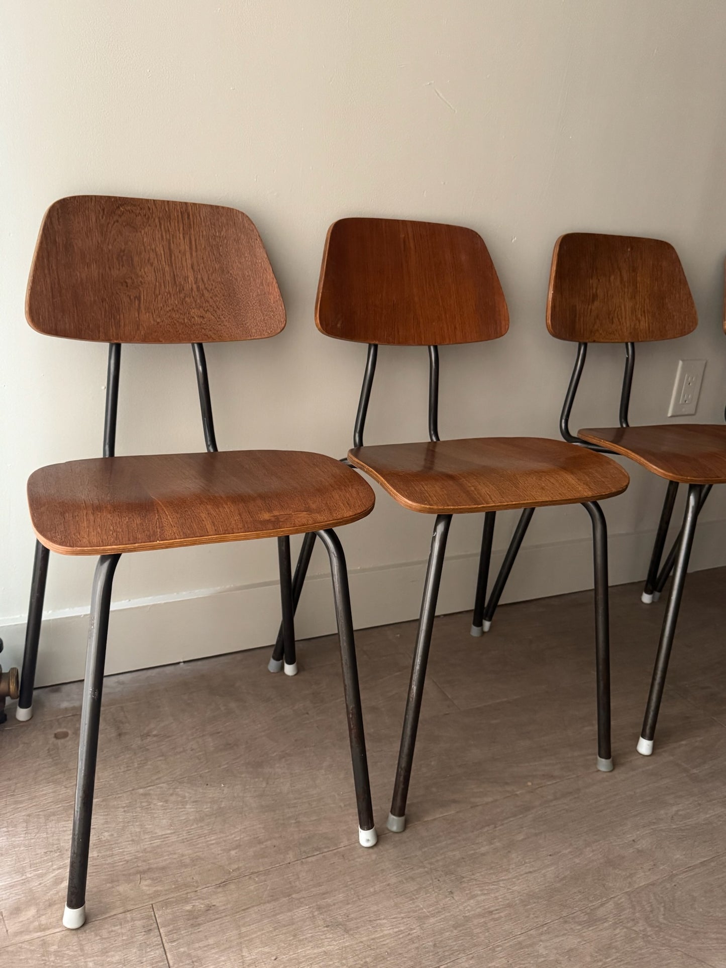 Ab Schaub “Tripas” Swedish teak chairs. Sold individually.