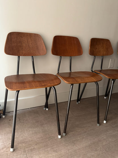 Ab Schaub “Tripas” Swedish teak chairs. Sold individually.