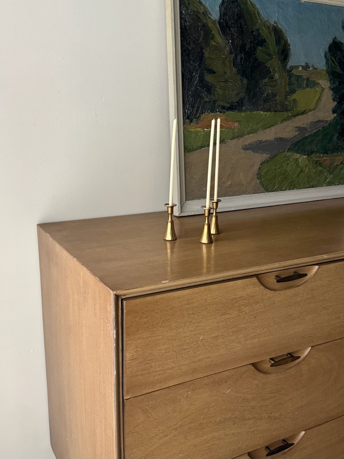 Walnut 6 drawer dresser