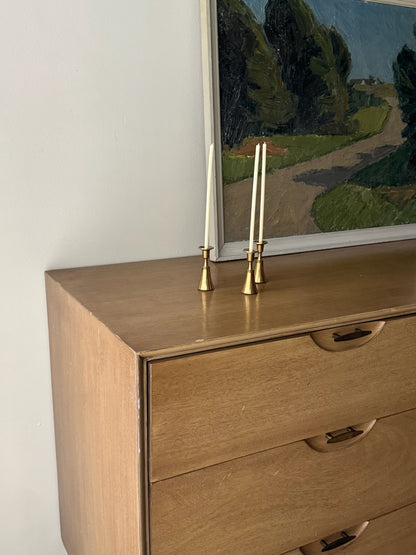Walnut 6 drawer dresser