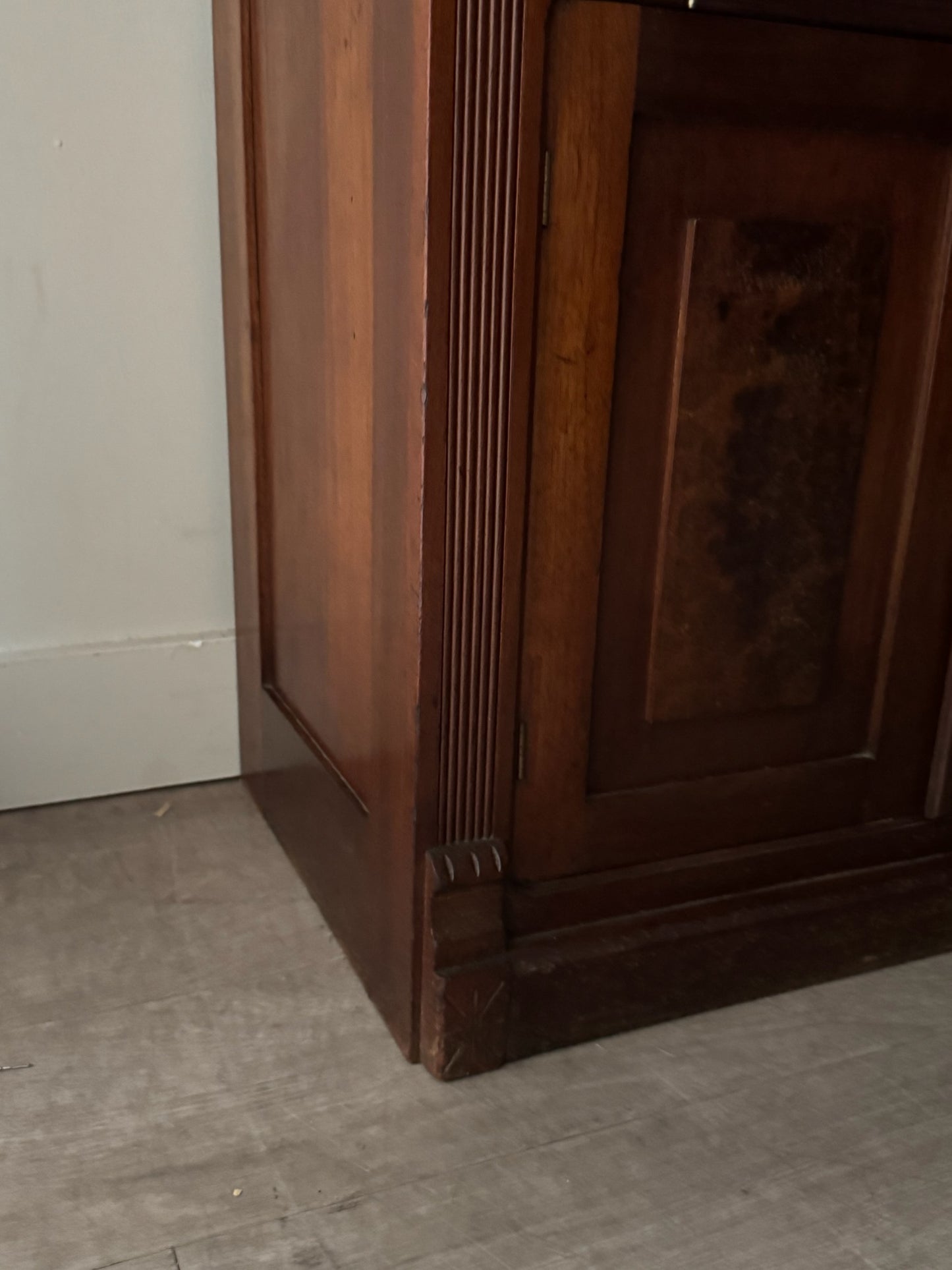 Victorian marble top walnut washstand
