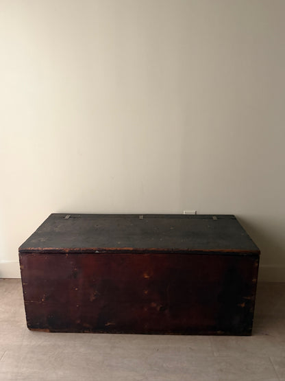 Painted pine chest