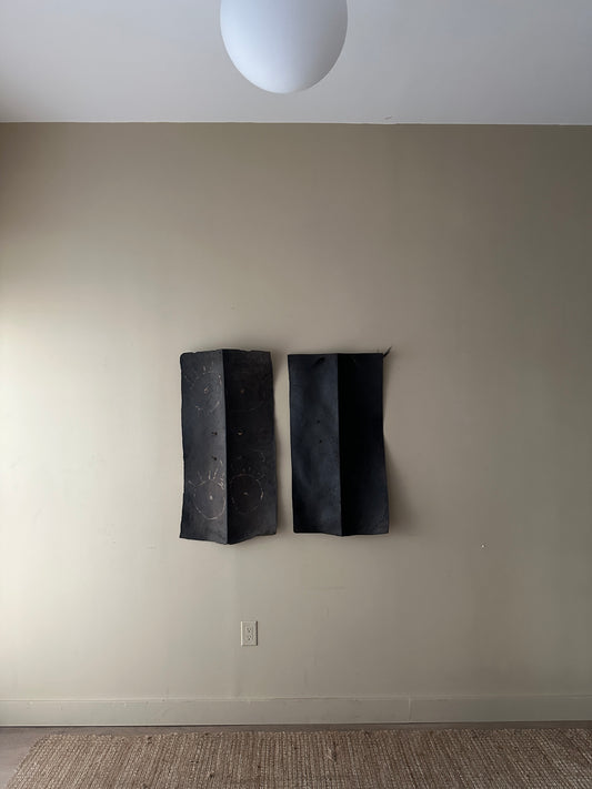 Naga tribal buffalo leather shield. (Right)