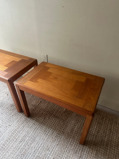 Danish teak side tables. Sold individually.