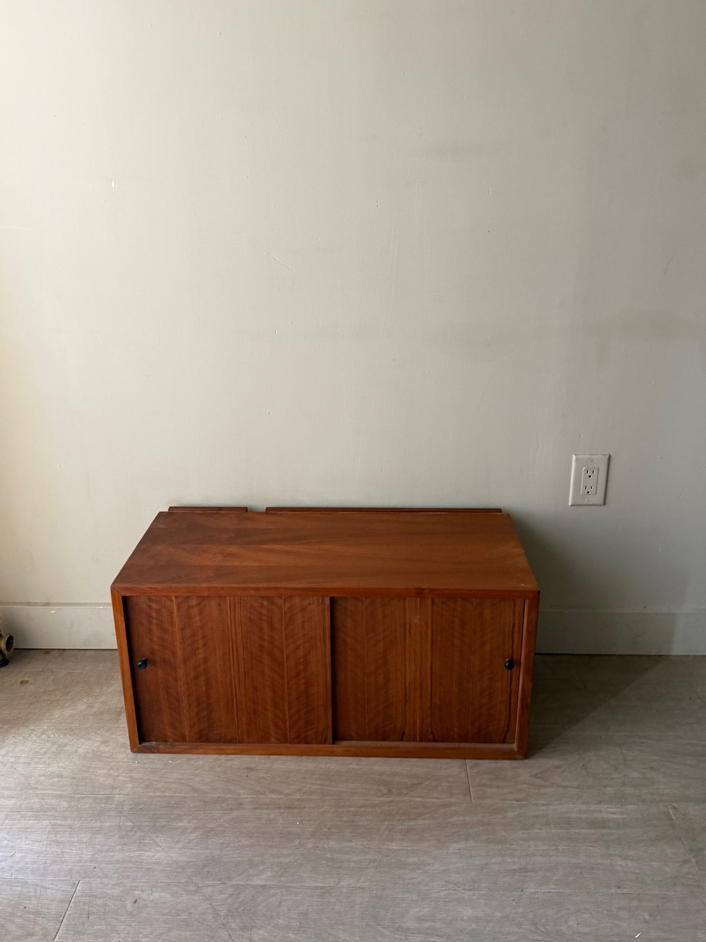 Walnut floating cabinet