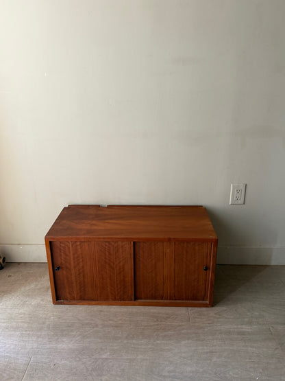 Walnut floating cabinet