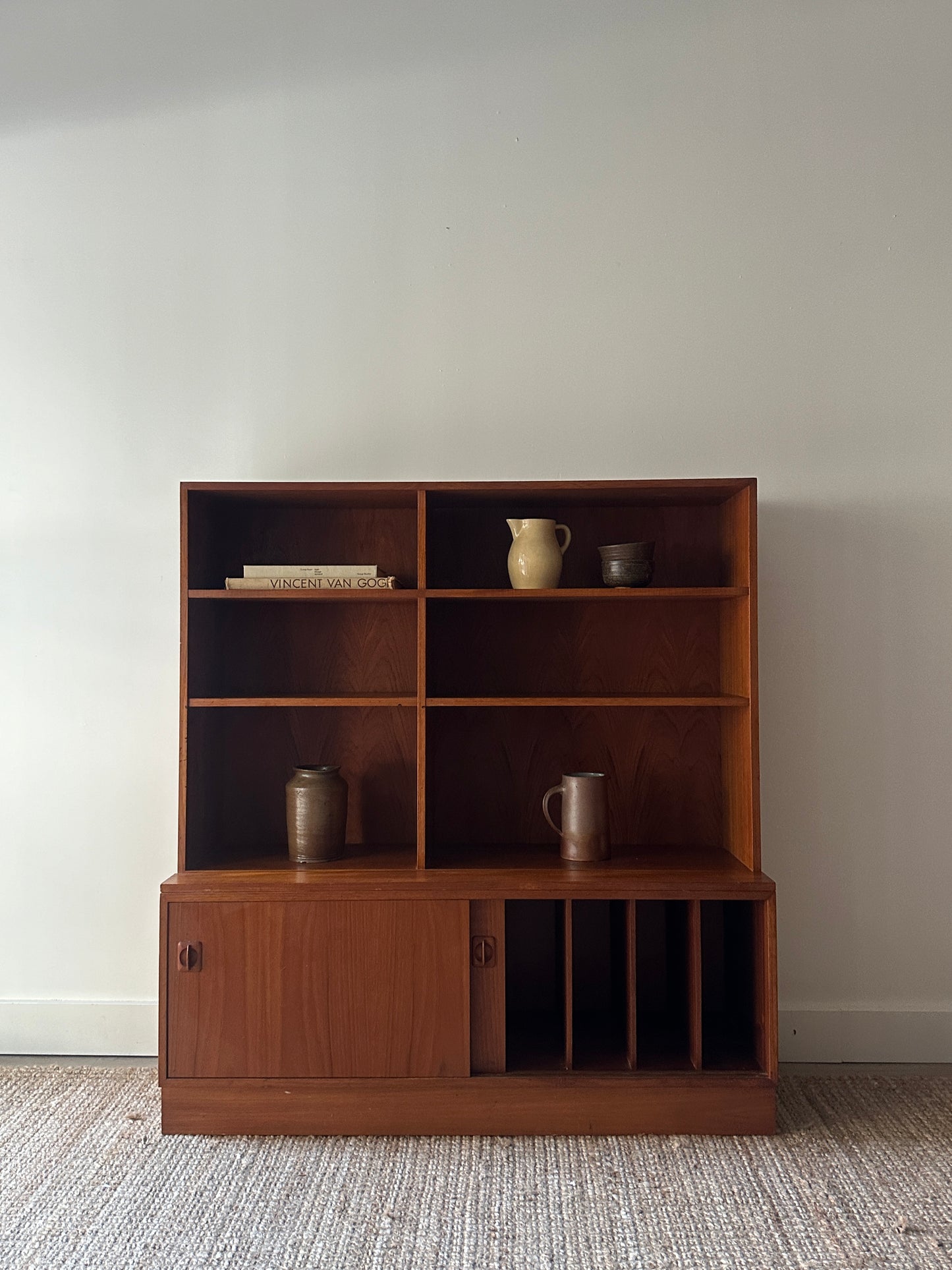 Danish two piece bookcase