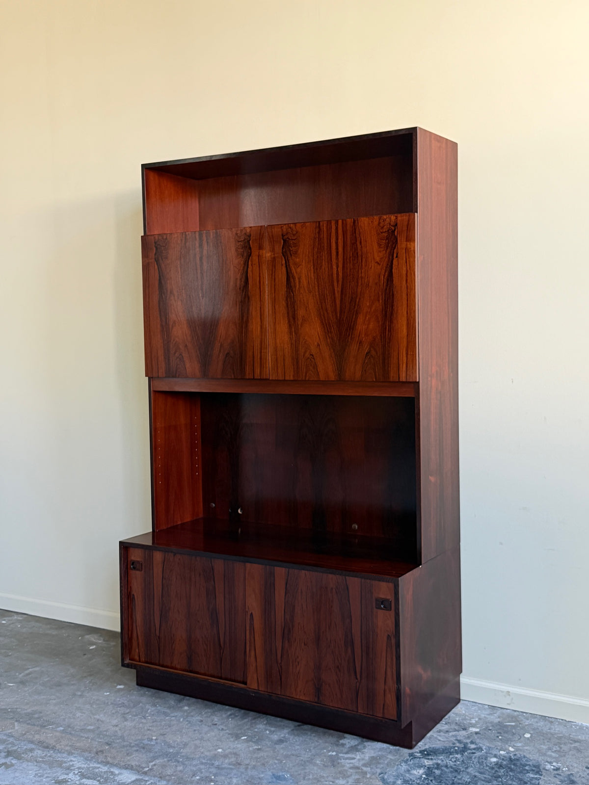 Danish rosewood bookcase cabinet