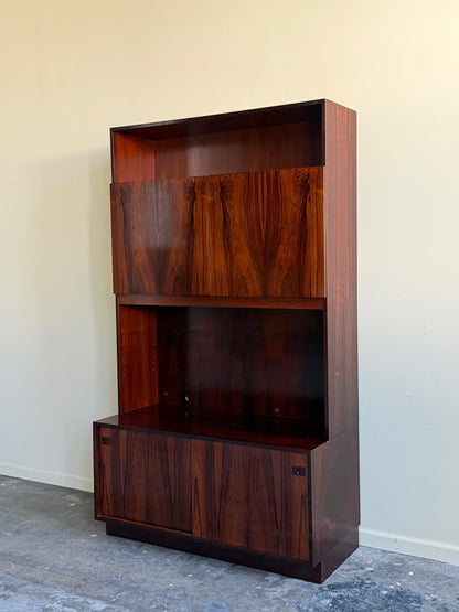 Danish rosewood bookcase cabinet